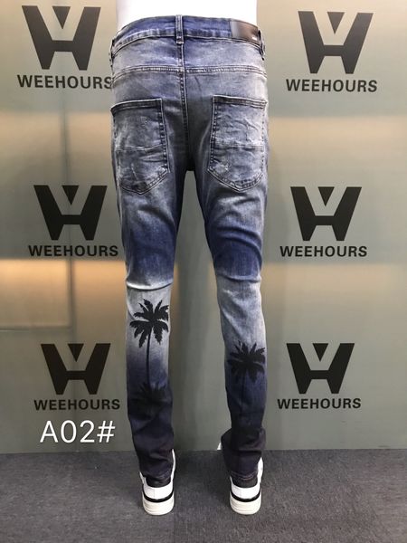 men's and women's casual hip-hop jeans currently designer luxury pants ar02-01, Blue
men's and women's casual hip-hop jeans currently designer luxury pants ar02-01, Blue