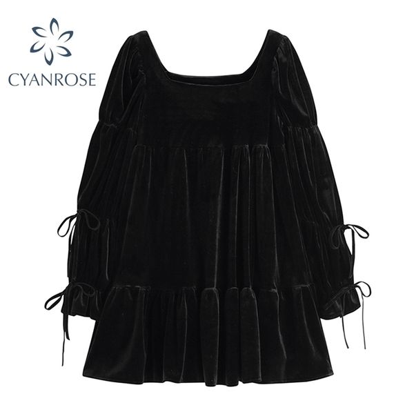 dress for woman party black long sleeve lace up square collar vintage midi crop female elegant korean spring vestidos 210515, Black;gray
dress for woman party black long sleeve lace up square collar vintage midi crop female elegant korean spring vestidos 210515, Black;gray