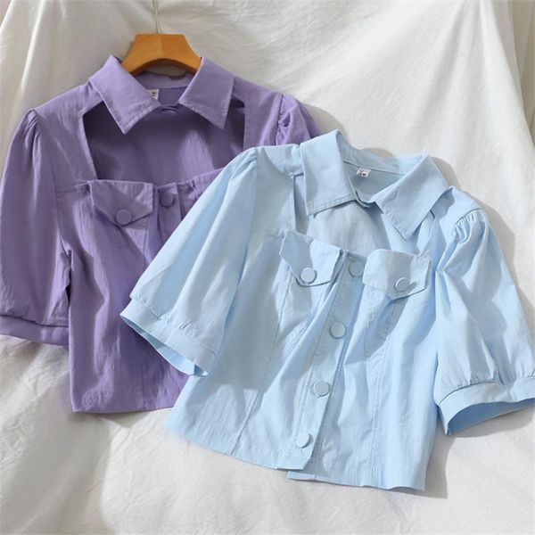 women's blouses & shirts luxury designer 2021 summer crop white shirt korean fashion girls cute elegant women puff sleeve blou
women's blouses & shirts luxury designer 2021 summer crop white shirt korean fashion girls cute elegant women puff sleeve blou
