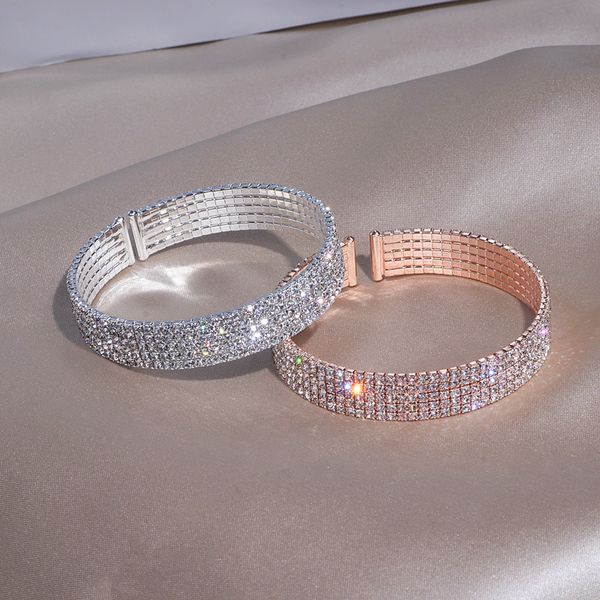 trendy elegant opening &bracelet for women charm gold color crystal adjustable bangles romantic wedding jewelry, Black
trendy elegant opening &bracelet for women charm gold color crystal adjustable bangles romantic wedding jewelry, Black