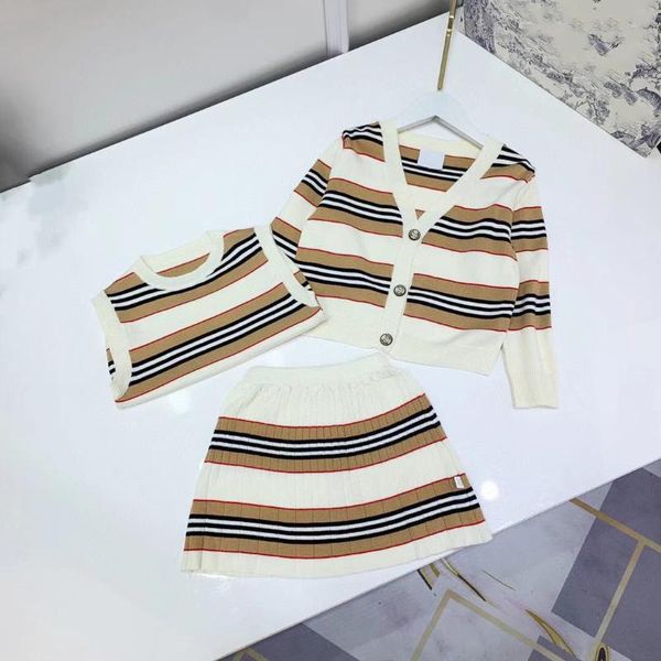 clothing sets 2021 high-ended school style stripe kintted coat vest+skirt 3 pieces/set set for kids outwear 4 5 6 8 10 12y, White
clothing sets 2021 high-ended school style stripe kintted coat vest+skirt 3 pieces/set set for kids outwear 4 5 6 8 10 12y, White