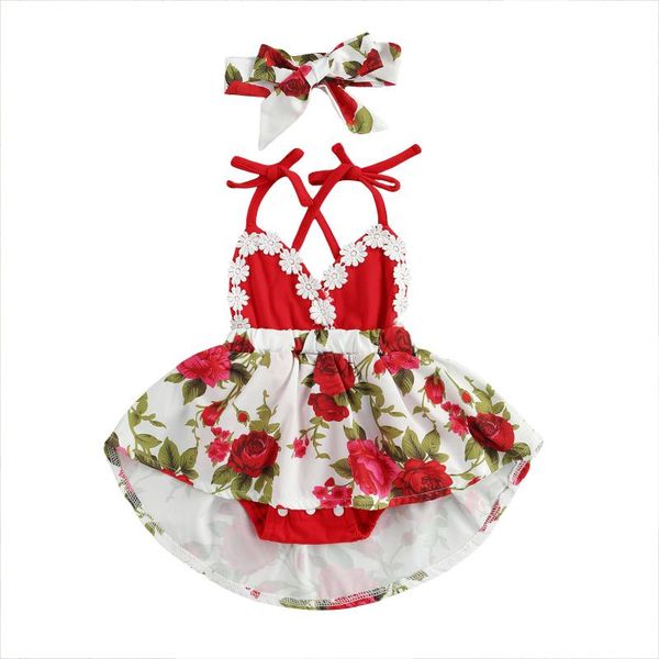 girl's dresses 2021 flower print v-neck sleeveless strappy bodysuit+ bowknot hairband for kids, 0-24 months baby romper with headband, Red;yellow
girl's dresses 2021 flower print v-neck sleeveless strappy bodysuit+ bowknot hairband for kids, 0-24 months baby romper with headband, Red;yellow