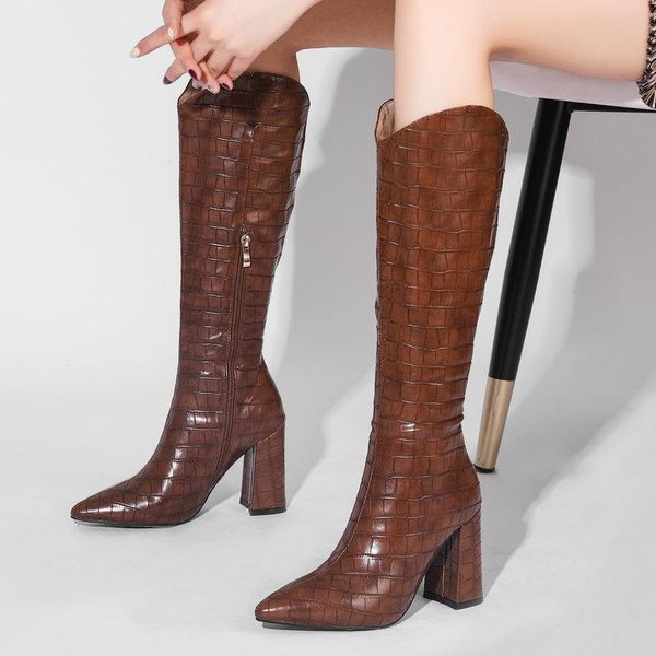 boots print knee high woman poined toe shoes lady daily long 9cm heels black beige brown women size 43
boots print knee high woman poined toe shoes lady daily long 9cm heels black beige brown women size 43