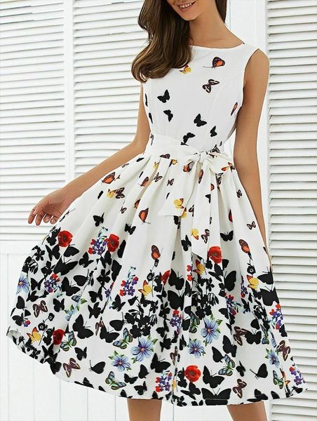 fashion butterfly floral vintage womens dress pleat swing summer sleeveless zipper sashes light elegant and fresh, Black;gray
fashion butterfly floral vintage womens dress pleat swing summer sleeveless zipper sashes light elegant and fresh, Black;gray