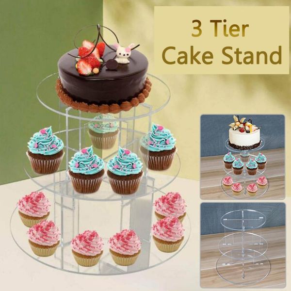 hooks & rails 3 tier round cake stand transparent acrylic display wedding party supplies durable dessert tray decoration tool
hooks & rails 3 tier round cake stand transparent acrylic display wedding party supplies durable dessert tray decoration tool