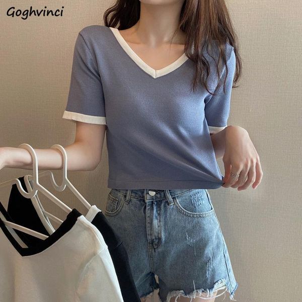 v-neck t-shirts women patchwork crop slim stretchy soft koean style trendy ins all-match females fresh summer women's t-shi, White
v-neck t-shirts women patchwork crop slim stretchy soft koean style trendy ins all-match females fresh summer women's t-shi, White