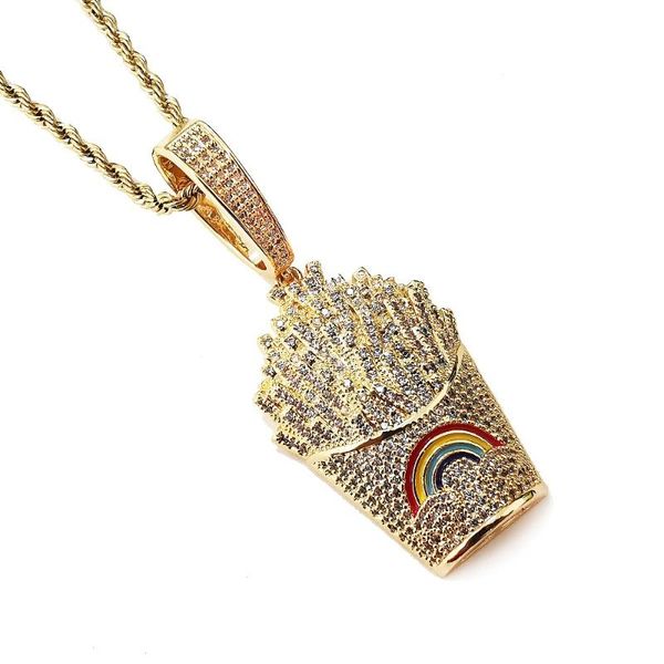 pendant necklaces fashion bling iced out rock punk french fries shape pendants with tennis chain zircon necklace hip hop jewelry gifts, Silver
pendant necklaces fashion bling iced out rock punk french fries shape pendants with tennis chain zircon necklace hip hop jewelry gifts, Silver