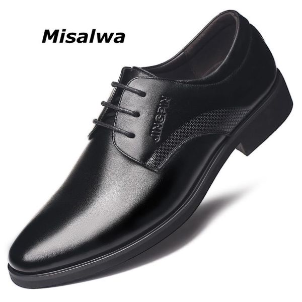 dress shoes misalwa spring autumn men leather derby basic social pointy formal business gentleman footwear, Black
dress shoes misalwa spring autumn men leather derby basic social pointy formal business gentleman footwear, Black