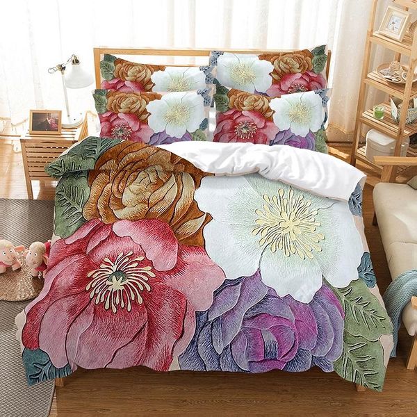 bedding sets flower set duvet cover 3d digital printing bed linen size fashion design
bedding sets flower set duvet cover 3d digital printing bed linen size fashion design