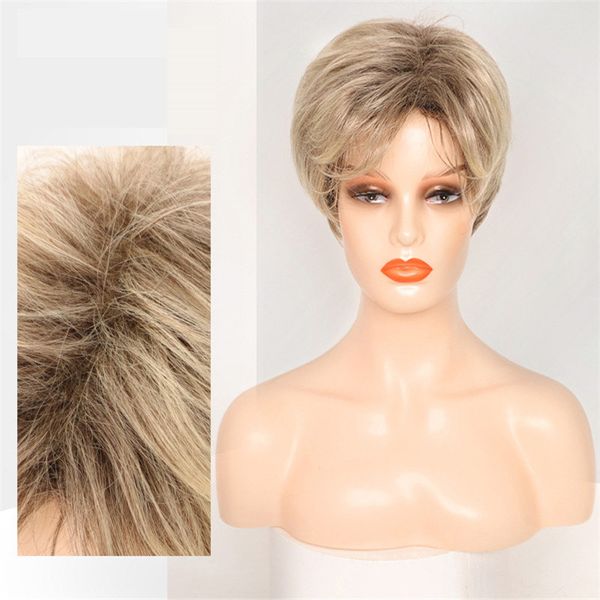 ladies golden wavy synthetic wig with side part bangs for momen nature looking daily party use, Black
ladies golden wavy synthetic wig with side part bangs for momen nature looking daily party use, Black