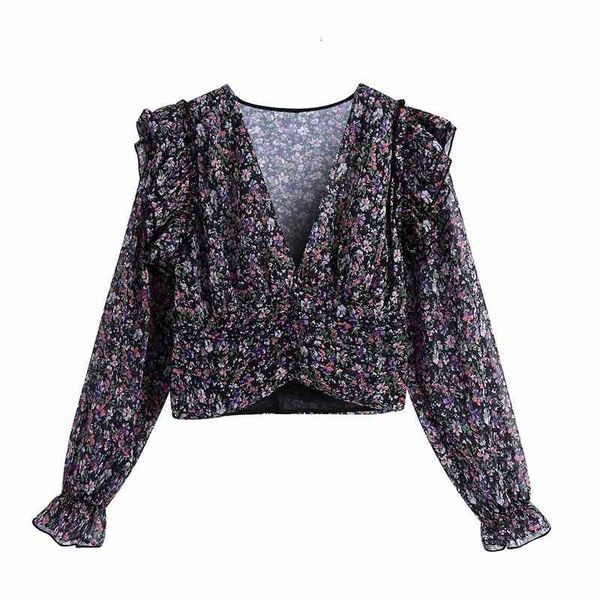 women's knits & tees women autumn fashion floral print v-neck za short chiffon blouse female elegant puff sleeve ruffle pleated el, White
women's knits & tees women autumn fashion floral print v-neck za short chiffon blouse female elegant puff sleeve ruffle pleated el, White