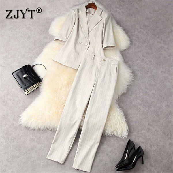 spring fashion british style striped blazer suits women elegant office lady formal two piece outfits and pants sets 210601, White
spring fashion british style striped blazer suits women elegant office lady formal two piece outfits and pants sets 210601, White