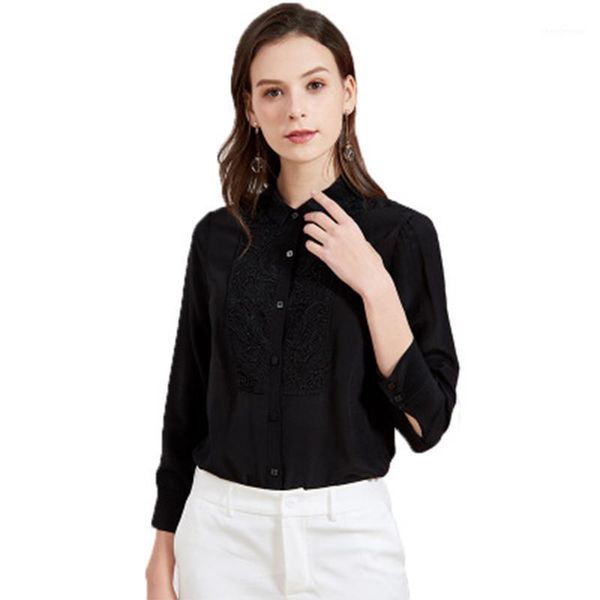 real silk shirt women blouse women's 2021 embroidery solid color beaded long-sleeved female black blouses & shirts, White
real silk shirt women blouse women's 2021 embroidery solid color beaded long-sleeved female black blouses & shirts, White
