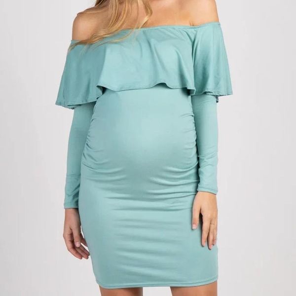 strapless casual wrap dress elastic summer women's plus size long sleeve slash-neck solid ruffles maternity mini dresses, White
strapless casual wrap dress elastic summer women's plus size long sleeve slash-neck solid ruffles maternity mini dresses, White