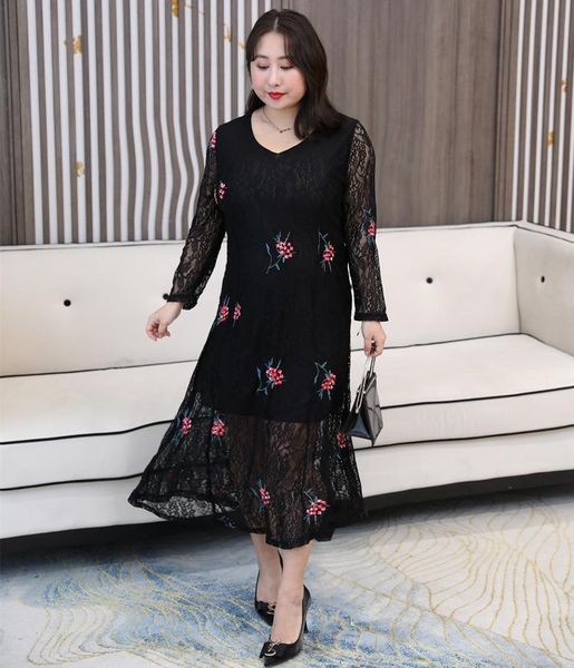 casual dresses women lace dress 4xl to 8xl plus size floral embroidery slim long maxi party ta5513, Black;gray
casual dresses women lace dress 4xl to 8xl plus size floral embroidery slim long maxi party ta5513, Black;gray