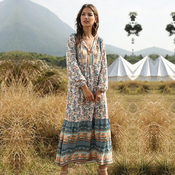 casual dresses ladies elegant summer long bohemian print dress women 2021 full sleeve v-neck ankle length, Black;gray
casual dresses ladies elegant summer long bohemian print dress women 2021 full sleeve v-neck ankle length, Black;gray
