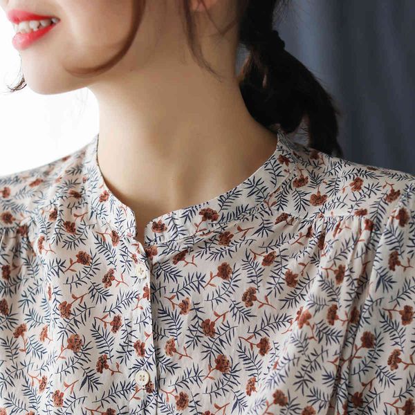 women's blouses & shirts lamtrip rustic little flowers print stand collar cotton long sleeve shirt i0az, White
women's blouses & shirts lamtrip rustic little flowers print stand collar cotton long sleeve shirt i0az, White