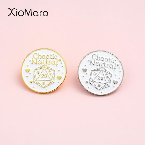 pins, brooches chaotic neutral enamel pin round badge 20 sided dice rpg game jewelry lapel for lovers friends gifts, Gray
pins, brooches chaotic neutral enamel pin round badge 20 sided dice rpg game jewelry lapel for lovers friends gifts, Gray