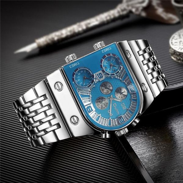 wristwatches 2021 oulm mens watches blue full steel watch men multiple time zone waterproof quartz wristwatch casual clock, Slivery;brown
wristwatches 2021 oulm mens watches blue full steel watch men multiple time zone waterproof quartz wristwatch casual clock, Slivery;brown