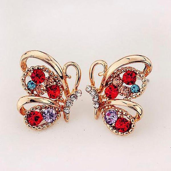 stud korean style gold color hollow beautiful butterfly inlaid crystal zircon rhinestone female earring for women party jewelry, Golden;silver
stud korean style gold color hollow beautiful butterfly inlaid crystal zircon rhinestone female earring for women party jewelry, Golden;silver