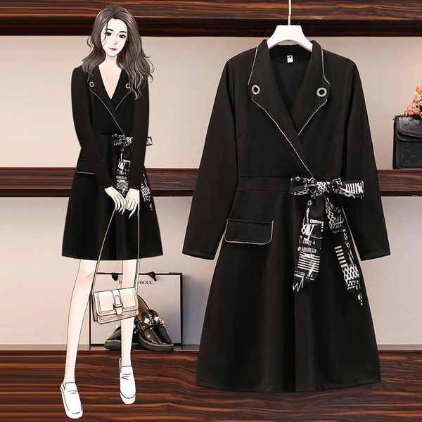 casual dresses ehqaxin 2021 plus size women autumn style black loose sweet print bow lace-up mid-length dress small fragrance l-5xl, Black;gray
casual dresses ehqaxin 2021 plus size women autumn style black loose sweet print bow lace-up mid-length dress small fragrance l-5xl, Black;gray