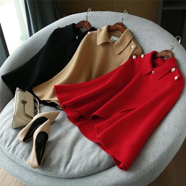 women's jackets woolen jacket autumn winter solid color shawl lapel cloak short coat temperament fashion female clothing, Black;brown
women's jackets woolen jacket autumn winter solid color shawl lapel cloak short coat temperament fashion female clothing, Black;brown