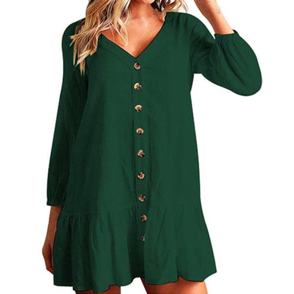 casual dresses spring and summer v-neck long-sleeved loose cotton linen single-breasted women's dress, Black;gray
casual dresses spring and summer v-neck long-sleeved loose cotton linen single-breasted women's dress, Black;gray