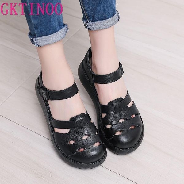 women's sandals genuine leather platform sandal 2021 summer thick sole high heels ladies shoes for women, Black
women's sandals genuine leather platform sandal 2021 summer thick sole high heels ladies shoes for women, Black