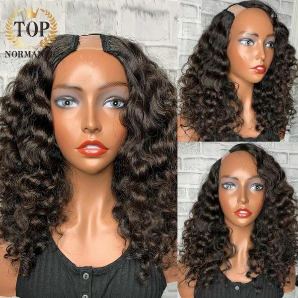 ormantic u part deep curly human hair wig natural 1b color remy glueless wave for black women lace wigs1, Black;brown
ormantic u part deep curly human hair wig natural 1b color remy glueless wave for black women lace wigs1, Black;brown