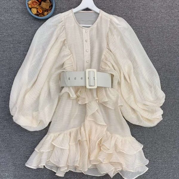 capris novia party 2021 summer women o-neck vintage buttons deco lantern sleeve belted ruffle sheath club above knee, Black;gray
capris novia party 2021 summer women o-neck vintage buttons deco lantern sleeve belted ruffle sheath club above knee, Black;gray
