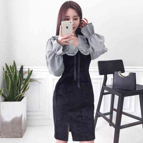 skirt arrival fashion female temperament sets outdoors comfortable plaid shirt fine pencil dress two pieces set, Black
skirt arrival fashion female temperament sets outdoors comfortable plaid shirt fine pencil dress two pieces set, Black