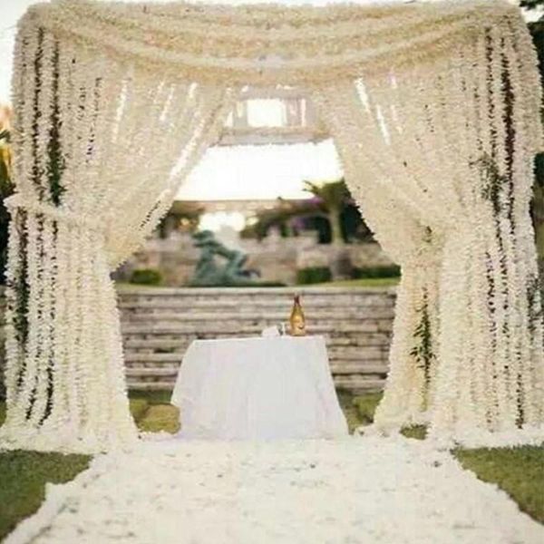 decorative flowers & wreaths 180cm white simulation hydrangea flower artificial silk wisteria vine for wedding garden decoration 200pcs/lot
decorative flowers & wreaths 180cm white simulation hydrangea flower artificial silk wisteria vine for wedding garden decoration 200pcs/lot
