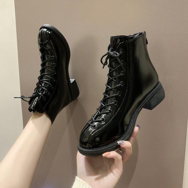 boots 2021 four seasons comfort korean black solid thick front lace-up low tube women's casual round toe
boots 2021 four seasons comfort korean black solid thick front lace-up low tube women's casual round toe