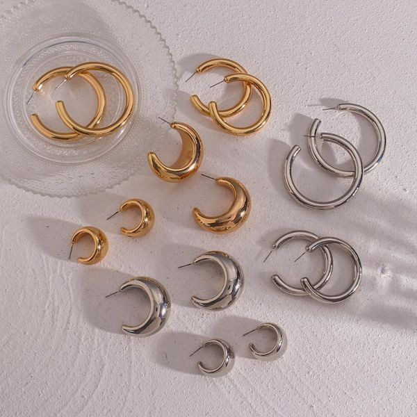 hoop & huggie eco-friendly abs light comfortable chunky bold gold silver tube earrings for women large small geometric earring, Golden;silver
hoop & huggie eco-friendly abs light comfortable chunky bold gold silver tube earrings for women large small geometric earring, Golden;silver