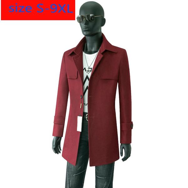 men's wool & blends overcoat short jacket men woolen windbreaker autumn winter casual single breasted thick mens coat plus size s-8xl 9, Black
men's wool & blends overcoat short jacket men woolen windbreaker autumn winter casual single breasted thick mens coat plus size s-8xl 9, Black