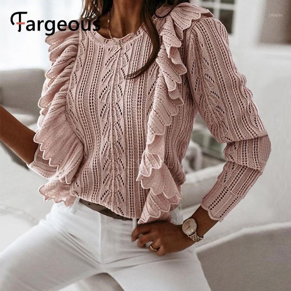 fargeous knitted sweater women autumn winter long sleeve ruffled fashion female ladies fitted pink pullover jumpers women's sweaters, White;black
fargeous knitted sweater women autumn winter long sleeve ruffled fashion female ladies fitted pink pullover jumpers women's sweaters, White;black