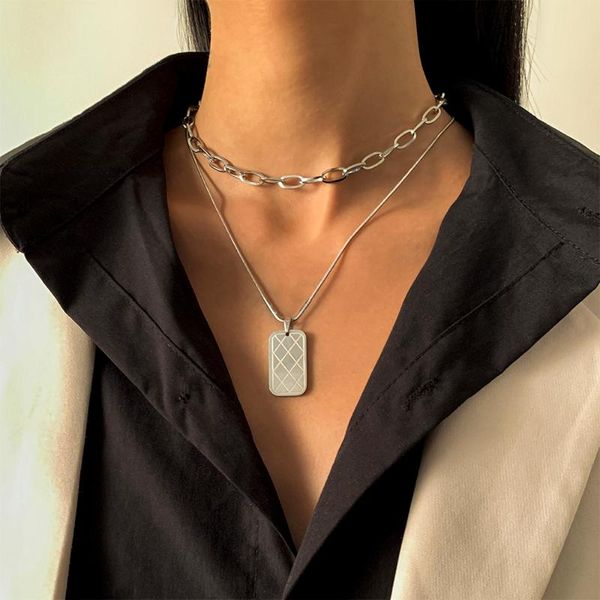 pendant necklaces ingemark vintage stainless steel geometric hip hop choker chain neck men women fashion statement jewelry 2021, Silver
pendant necklaces ingemark vintage stainless steel geometric hip hop choker chain neck men women fashion statement jewelry 2021, Silver