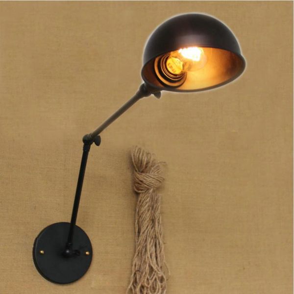 wall lamp e27 vintage industrial style loft creative minimalist long arm adjustable handle metal rustic light sconce fixtures
wall lamp e27 vintage industrial style loft creative minimalist long arm adjustable handle metal rustic light sconce fixtures