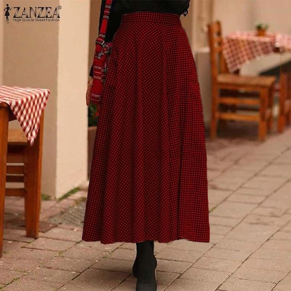 plus size women's spring skirts zanzea 2021 fashion check sundress casual high wasit maxi vestidos female zipper robe femme, Black
plus size women's spring skirts zanzea 2021 fashion check sundress casual high wasit maxi vestidos female zipper robe femme, Black