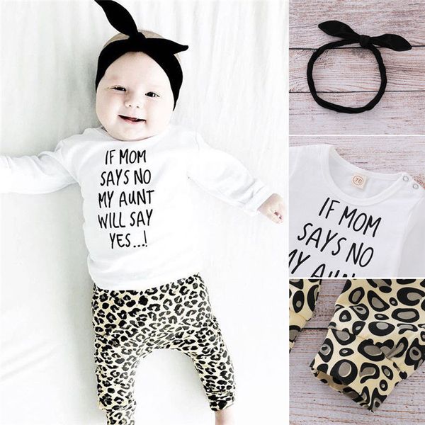 3pcs baby kids clothes set white letter t shirt long sleeve leopard harem pant trousers hair bands baby boys girl outfits
3pcs baby kids clothes set white letter t shirt long sleeve leopard harem pant trousers hair bands baby boys girl outfits