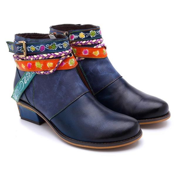 boots printed flower genuine leather printing colorblock women winter shoes woman bohemian vintage ankle 4cm square heel, Black
boots printed flower genuine leather printing colorblock women winter shoes woman bohemian vintage ankle 4cm square heel, Black