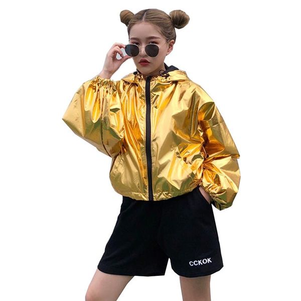 women's jackets fashion hooded jacket women harajuku golden oversized boyfriend short coats zipper loose long sleeve ladies windbreaker, Black;brown
women's jackets fashion hooded jacket women harajuku golden oversized boyfriend short coats zipper loose long sleeve ladies windbreaker, Black;brown