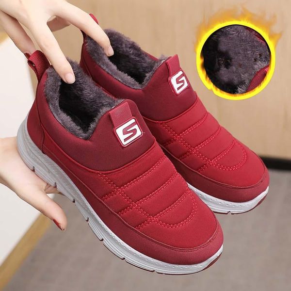 boots snow women shoes warm plush ankle winter female slip on flat casual waterproof sneakers, Black
boots snow women shoes warm plush ankle winter female slip on flat casual waterproof sneakers, Black