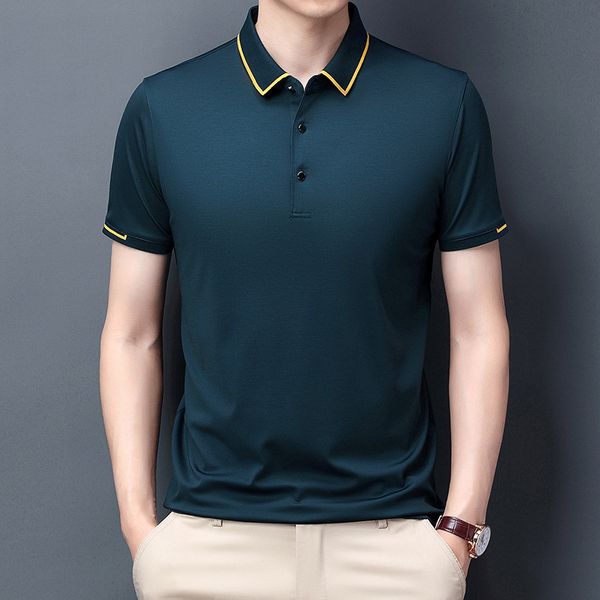 men's t shirts thin summer middle aged short sleeve business casual loose ice top, White;black
men's t shirts thin summer middle aged short sleeve business casual loose ice top, White;black