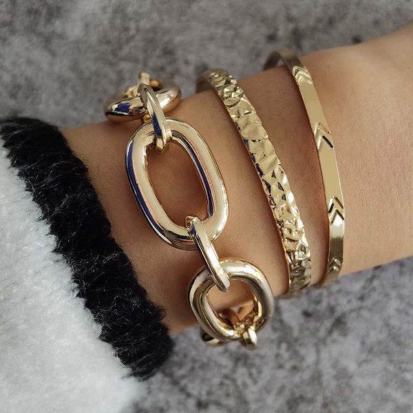 pcs/set fashion arrow bracelets set golden geometric chain opening multilayer bracelet creative women jewelry gift link,, Black
pcs/set fashion arrow bracelets set golden geometric chain opening multilayer bracelet creative women jewelry gift link,, Black