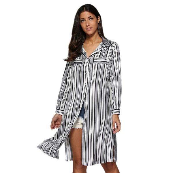 women's blouses & shirts azulina 2021 women blouse street style turn down collar allover striped button design dress on sale, White
women's blouses & shirts azulina 2021 women blouse street style turn down collar allover striped button design dress on sale, White