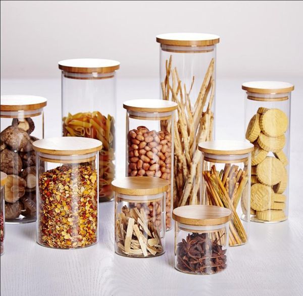 storage bottles & jars round square transparent sealed borosilicate glass container jar air tight with lid bamboo cover silicone
storage bottles & jars round square transparent sealed borosilicate glass container jar air tight with lid bamboo cover silicone