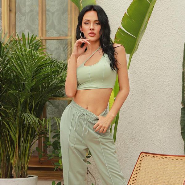 women's tracksuits sale women summer sleeveless mint green brown youga two piece long set celebrity designer fashion high street, Gray
women's tracksuits sale women summer sleeveless mint green brown youga two piece long set celebrity designer fashion high street, Gray