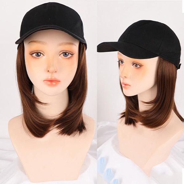 synthetic wigs lm long wavy hat wig baseball cap hair dark brown knit naturally connect adjustable, Black
synthetic wigs lm long wavy hat wig baseball cap hair dark brown knit naturally connect adjustable, Black