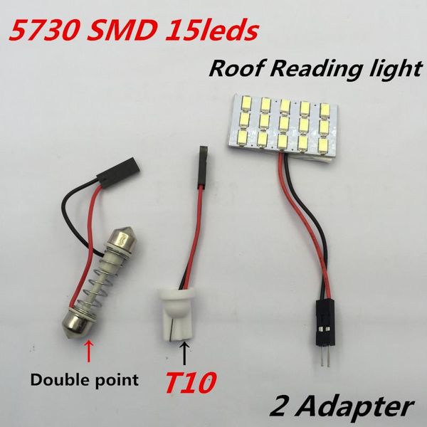 bulbs 5pcs led 5730 smd 15leds light panel board pure white car auto interior reading and 2 adapter
bulbs 5pcs led 5730 smd 15leds light panel board pure white car auto interior reading and 2 adapter